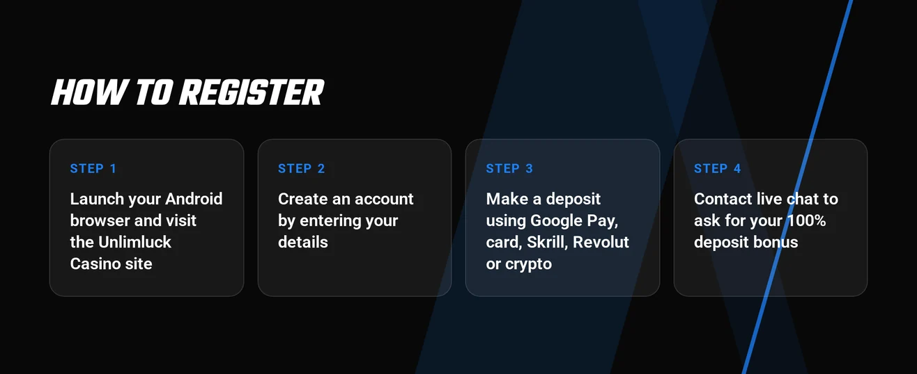 Sign up on your phone
